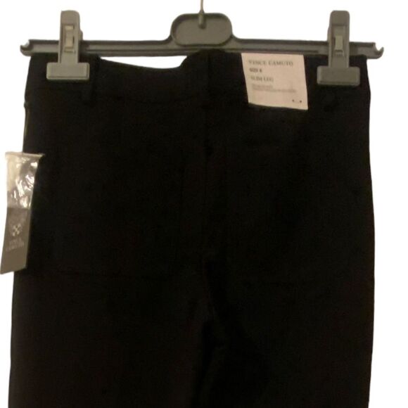 Vince Camuto slim leg straight through hips sits below waist black pants NWT 0 - Picture 8 of 11